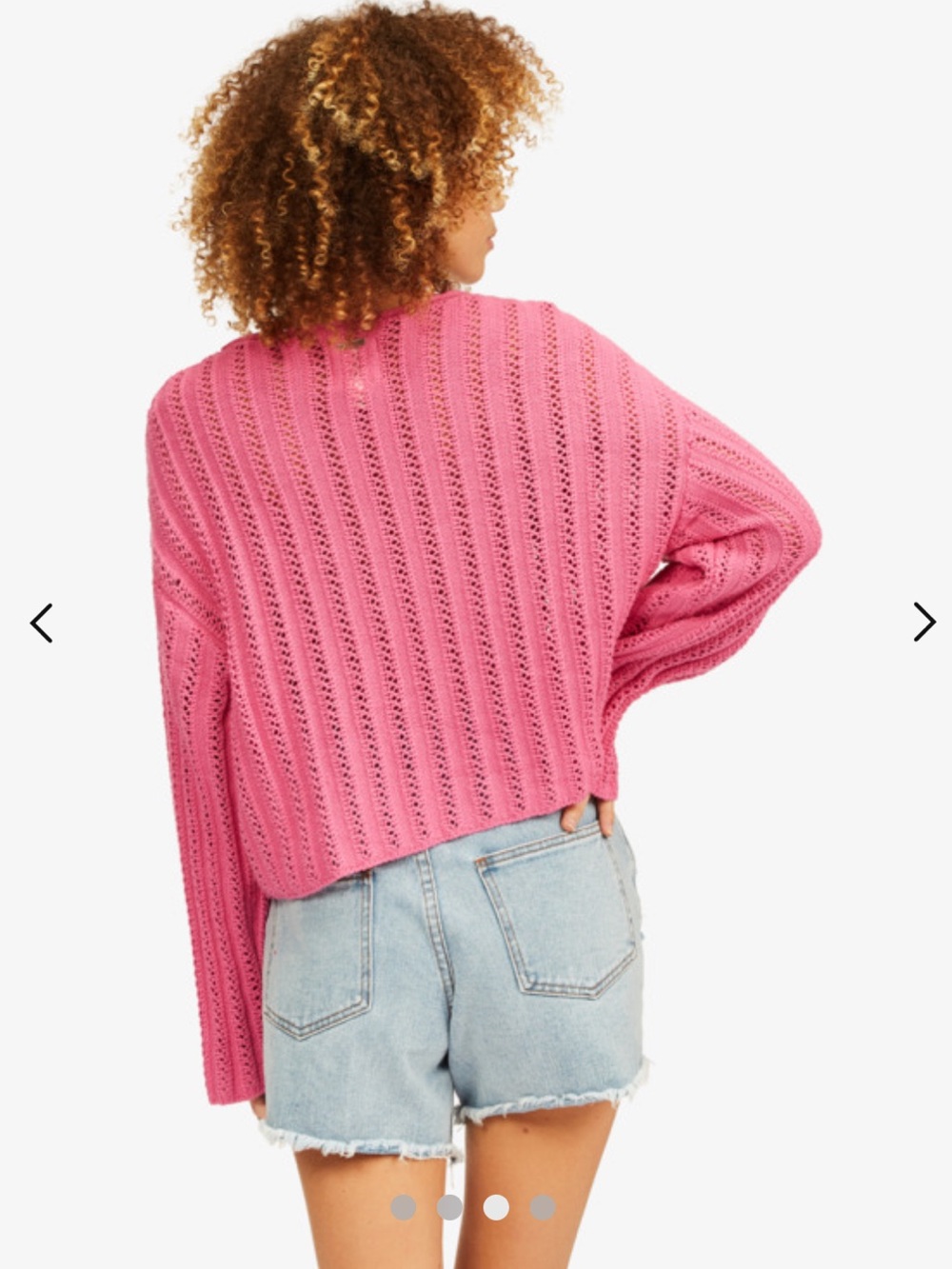 Billabong good luck pink sweater size small - Picture 2 of 8